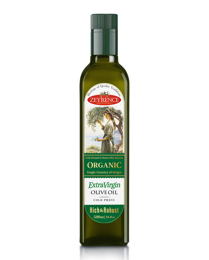 ZEYRENCE ORGANIC Extra Virgin Olive Oil- 750-500-250mL GLASS Bottle